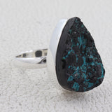 Natural Azurite 925 Sterling Silver Rings