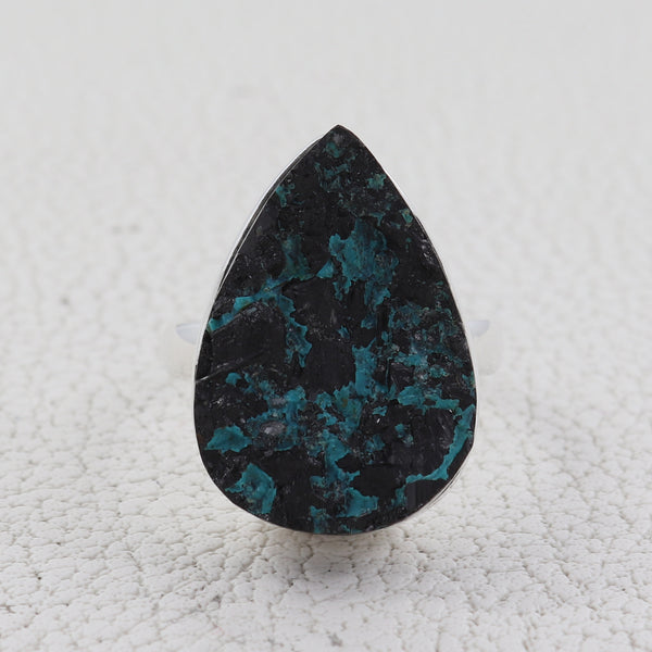 Natural Azurite 925 Sterling Silver Rings