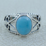 Natural Labradorite Silver Rings