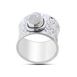 Rainbow Moonstone Sterling Silver Rings