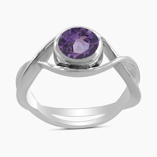 Amethyst Silver Rings