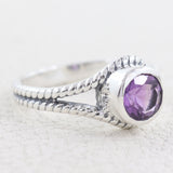 Amethyst Silver Ring
