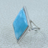 Larimar Silver Rings