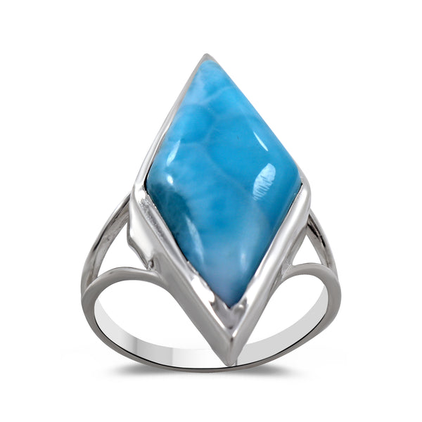 Larimar Silver Rings
