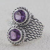 Amethyst Silver Ring