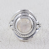 Natural Larimar Silver Rings