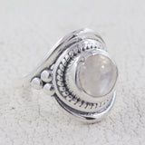 Natural Larimar Silver Rings