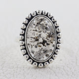 Black Rutile Quartz Silver Rings