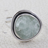 January Birthstone Rose Quartz Silver Ring