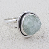 January Birthstone Rose Quartz Silver Ring