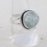 January Birthstone Rose Quartz Silver Ring