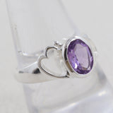 Amethyst Silver Rings