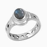 Natural Ethiopian Opal Silver Rings