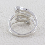 925 Silver Garnet Bypass Rings