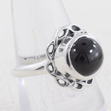 Black Onyx Silver Designer Rings