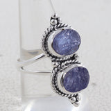 Raw Aquamarine 925 Sterling Silver Handmade Rings