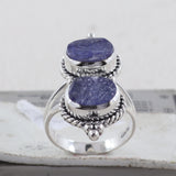 Raw Aquamarine 925 Sterling Silver Handmade Rings