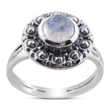 Rainbow Moonstone Sterling Silver Rings