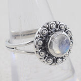 Rainbow Moonstone Sterling Silver Rings