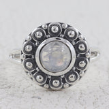 Rainbow Moonstone Sterling Silver Rings