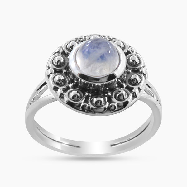 Rainbow Moonstone Sterling Silver Rings