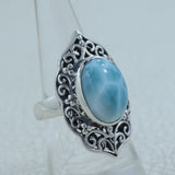 Larimar Silver Rings