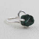 Natural Malachite Silver Ring
