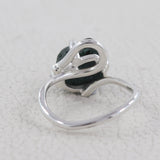 Natural Malachite Silver Ring