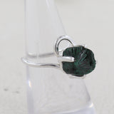 Natural Malachite Silver Ring