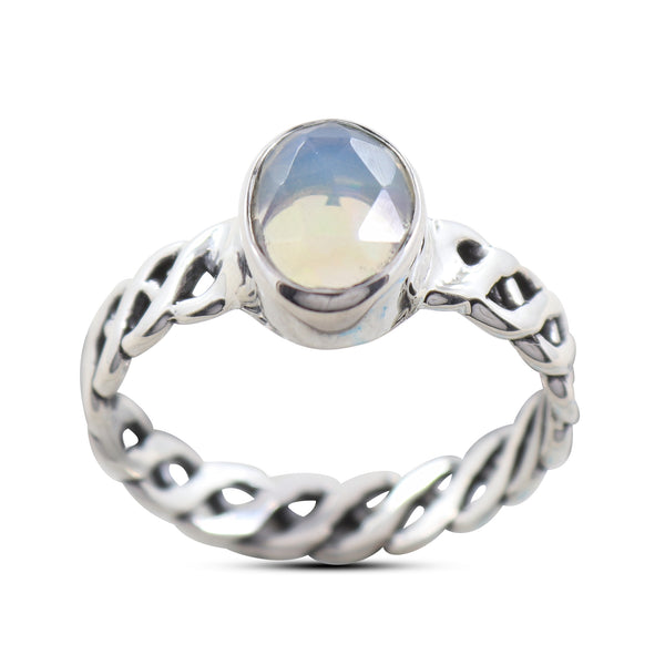 Ethiopian Opal Silver Rings