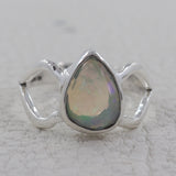 925 Sterling Silver Herkimer Quartz Rings