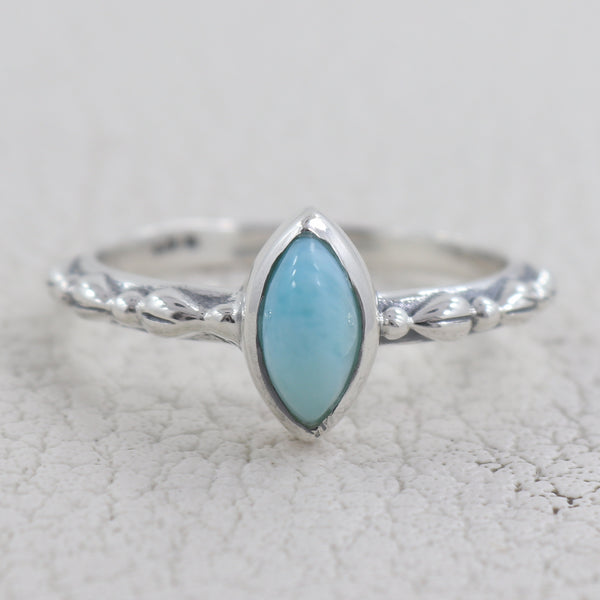 Larimar Silver Rings