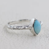 Larimar Silver Rings