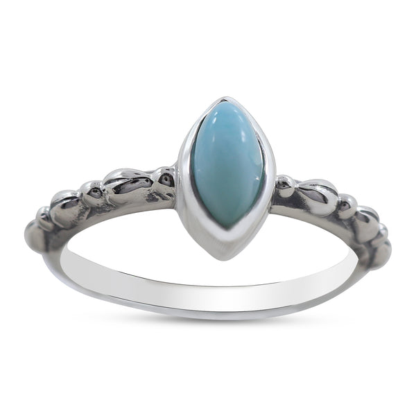 Larimar Silver Rings