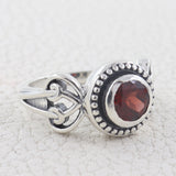 Garnet Silver Rings