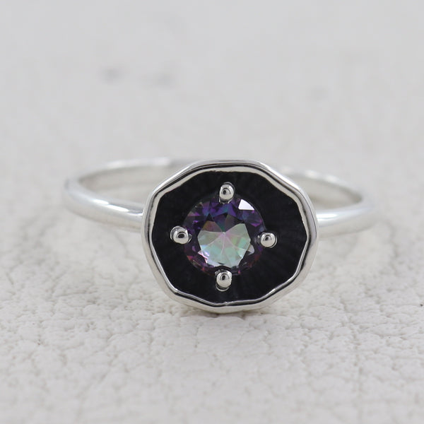 Mystic Quartz Silver Rings
