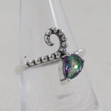 925 Sterling Silver Blue Topaz Ring