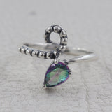 925 Sterling Silver Blue Topaz Ring