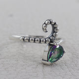 925 Sterling Silver Blue Topaz Ring