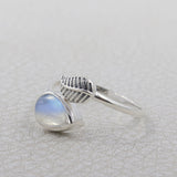 Rainbow Moonstone 925 Silver Ring