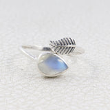 Rainbow Moonstone 925 Silver Ring