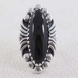 Black Onyx Silver Rings