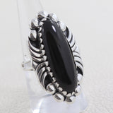 Black Onyx Silver Rings