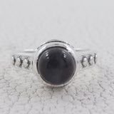 Natural Rainbow Moonstone Silver Rings