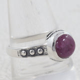 Natural Rainbow Moonstone Silver Rings