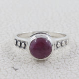Natural Rainbow Moonstone Silver Rings