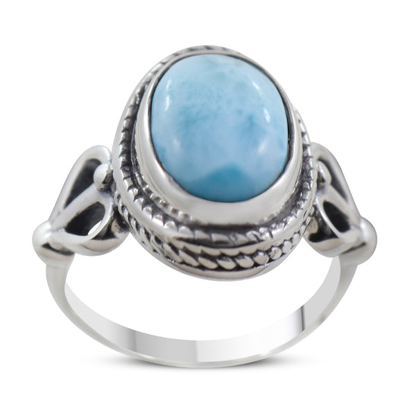 925 Sterling Silver Larimar Designer Ring