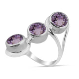 Garnet Silver Ring