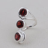 Garnet Silver Ring
