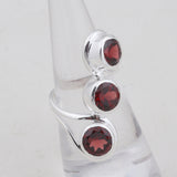 Garnet Silver Ring